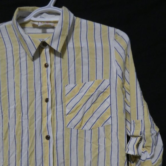 PINK ROSE striped button up shirt, small - Picture 5 of 11